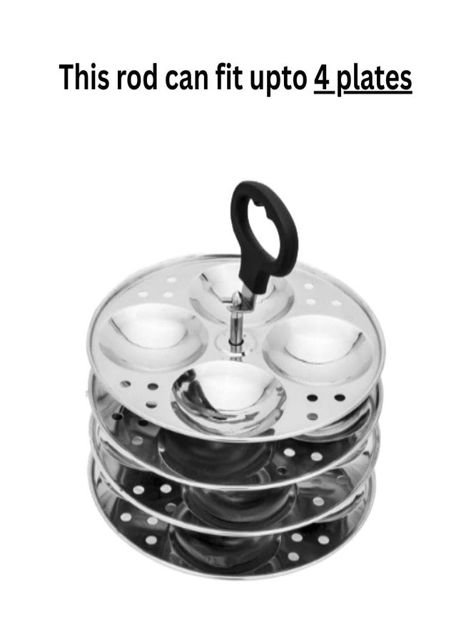 AadiVeer Stainless Steel Idli Cooker Stand For 4 Plates | Idli Maker | Idli Plates Spare Parts With Rod, Lifter & Cup (4 Inches), Fits Upto 4 Idli Plates - Image 3